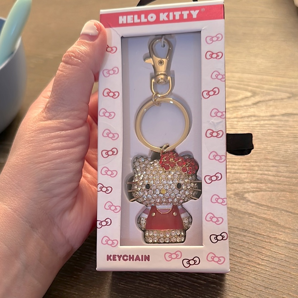 Hello Kitty Sparkle Charm Keychain